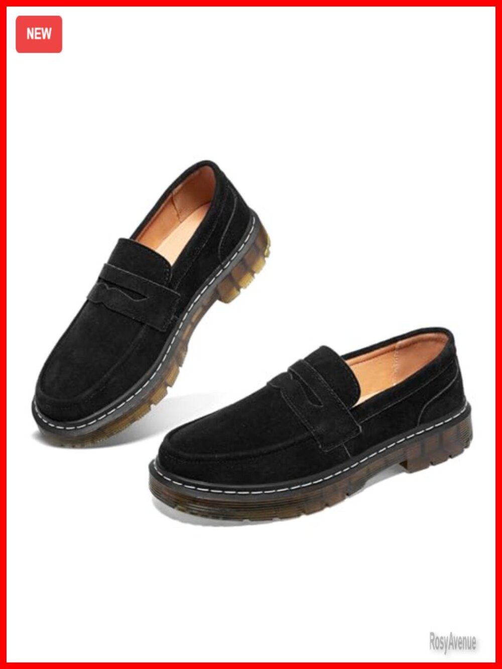 SENNYO Suede Penny Loafer Women's Comfort Driving Mocc Slip-On Flats